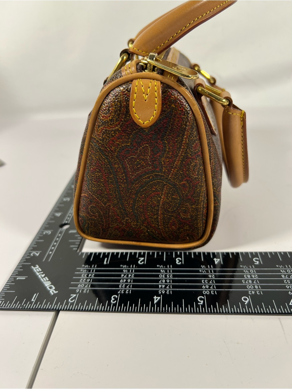 3086: Vintage Etro Paisley Mini Barrel Bag Italy 1996 Rare - Picture 15 of 16